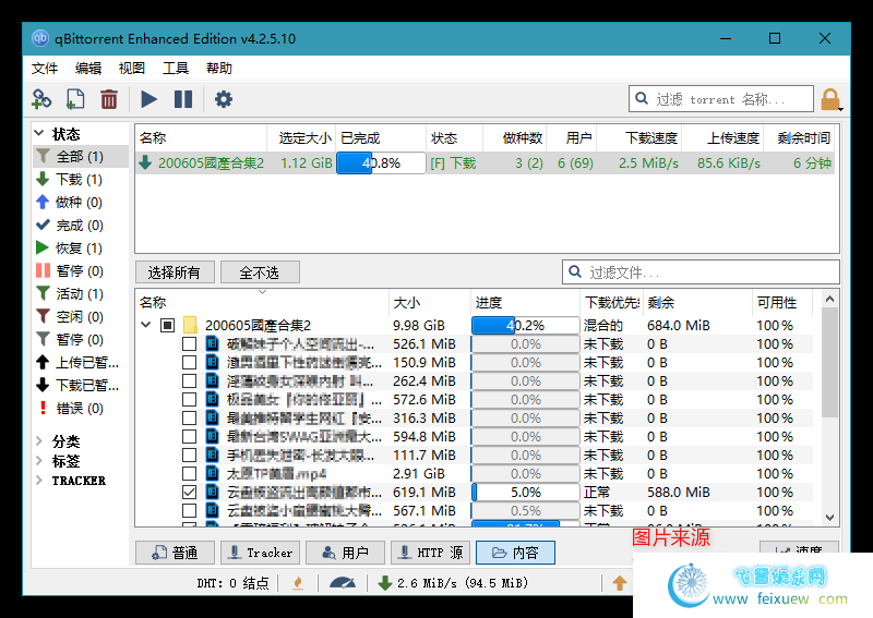 qBittorrent 4.2.5.12 增强版/磁力链接BT种子下载器  第2张 qBittorrent 4.2.5.12 增强版/磁力链接BT种子下载器  PC软件